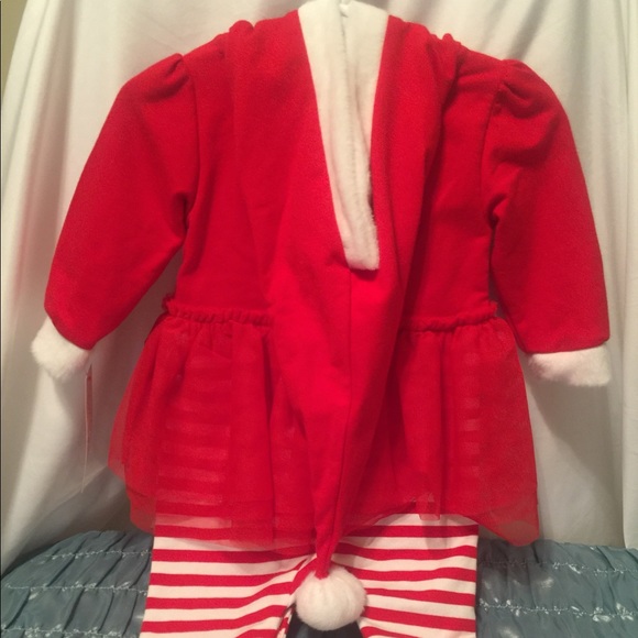 Cat & Jack Baby Christmas Onesie with pixie hood - Picture 4 of 6